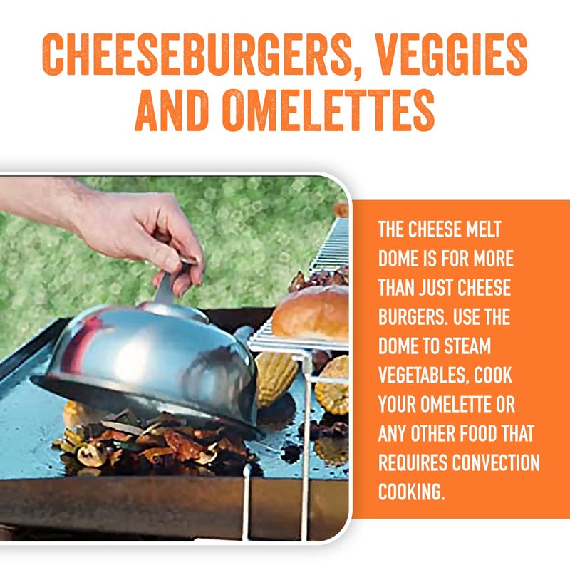 Yukon Gloryâ„¢ Griddle Dome With Built in Thermometer, Designed For Blackstone Griddles, Perfect For Melting Cheese, Steaming Veggies and Grilling Meat, Made of Stainless Steel - Image 4